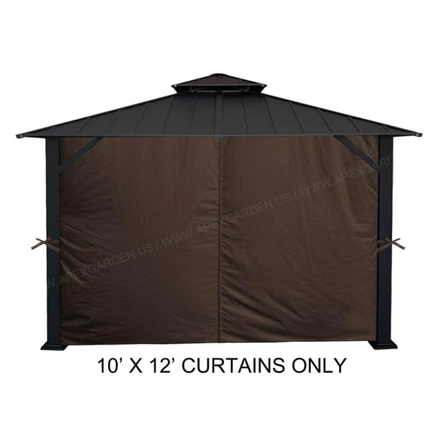APEX GARDEN Ensemble de Rideaux d'Intimité pour Pavillon 10 Pieds x 12 Pieds