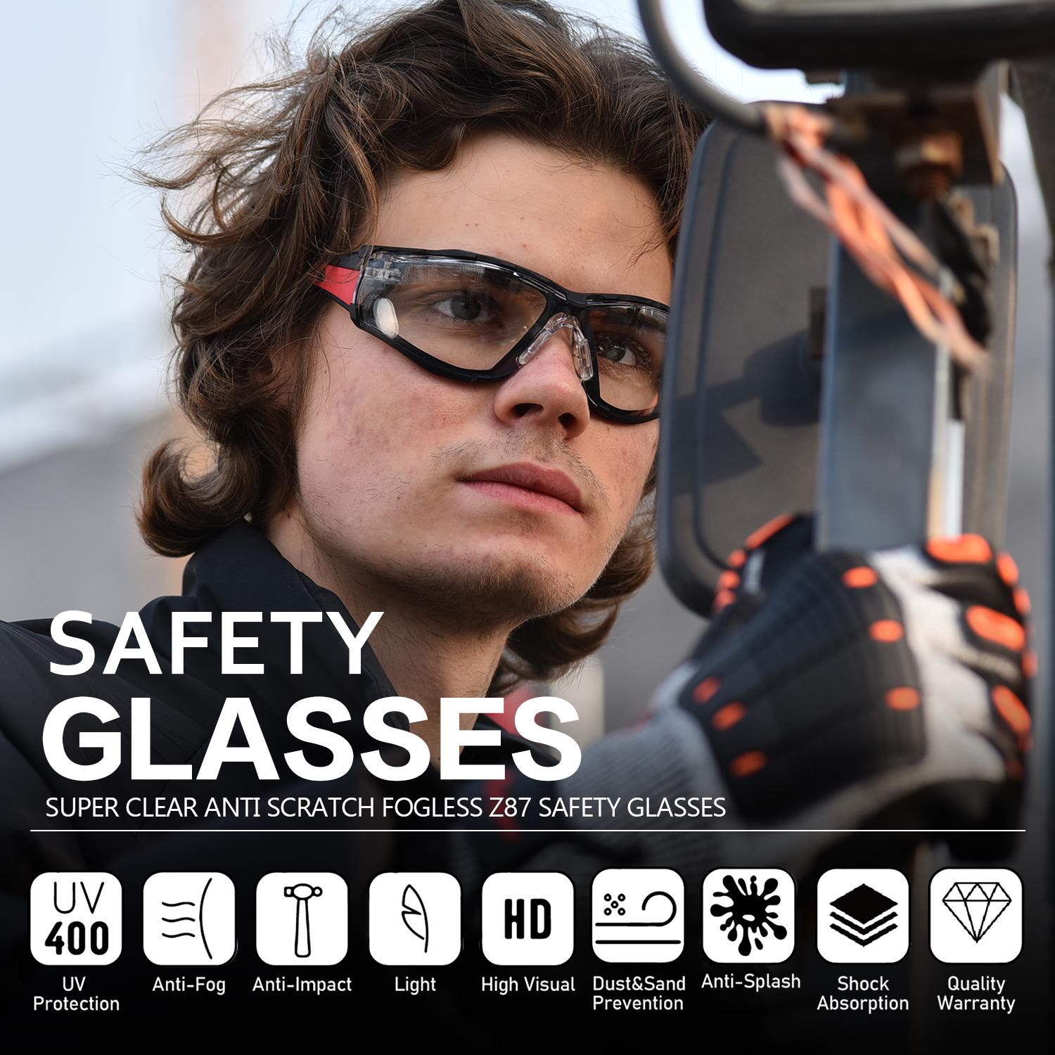 Safeyear Anti-Fog Safety Glasses with UV Protection photo 3