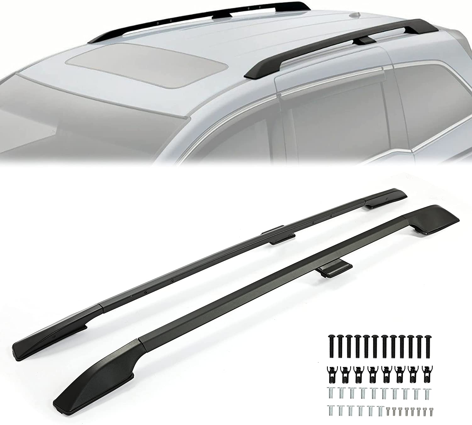 Kojem Roof Rack Side Rails Luggage Carrier Cargo Bar For 20112017