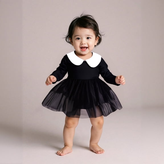 My First Halloween Baby Outfit Long Sleeve Baby Girls Black Dress Bodysuit Romper Cute Baby Outfits Boys 12-18 Months Clothes