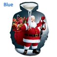 thumbnail image 3 of Sudadera con capucha navideña para hombre, con estampado 3D de Papá Noel, sudaderas gráficas, sudadera con capucha divertida informal unisex, ropa de calle para hombre, 3 of 5