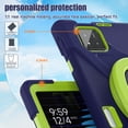 thumbnail image 5 of for Xiaomi Pad 7 Pro/ Xiaomi Pad 8 Pro 11.2 inch Case, 360 Rotatable Handle Stand, Shoulder Strap, Drop-Proof Design, NavyBlue Lime, 5 of 7