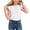 White, variant on Girls 5-14 Years Ruffle Flutter Sleeve Top Gathered Neck Solid Color Breathable Summer Blouse White 9 Years