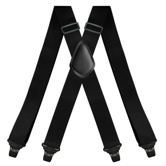 Airport Friendly Suspenders for Men 1.4 inch NO buzz X Back Hidden Suspender with Plastic 4 Clips Under Clothing for Men Women