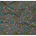thumbnail image 4 of oneOone Organic Cotton Poplin Twill Fabric Leaves & Floral Block Print Sewing Fabric BTY 42 Inch Wide, 4 of 4