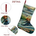 thumbnail image 5 of Paddington en Perú Tema: Calcetines de Navidad, fino lino blanco para colgar en escaleras y chimenea, decoración navideña para el hogar, regalo de Navidad. 54cm × 38cm, 5 of 5