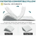 thumbnail image 2 of Knee Wedge Pillow, Patented Convertible Pillow for Back Sleeping, Dual-Layer Memory Foam Triangle Legs Post Surgery, Support, Leg Elevation, Pain Relief, 2 of 4