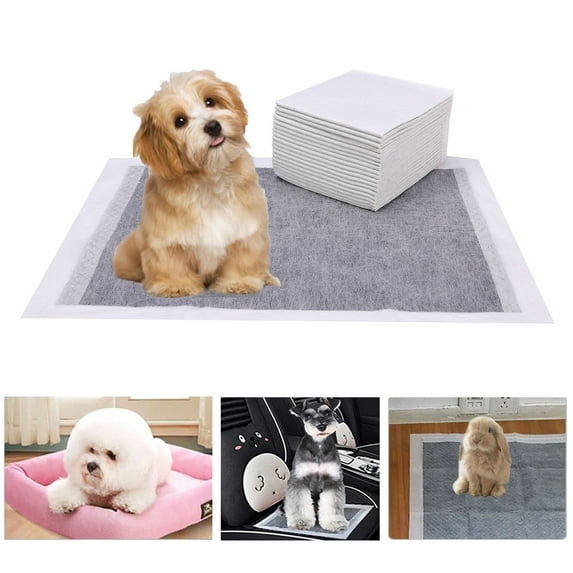 Charcoal Puppy Pet Training Pads, Charcoal Pee Pads for New Born Dogs, 6 Layer Leak-Proof, Odorless, Disposable, Super Absorbent Urine Pads for Small Animals