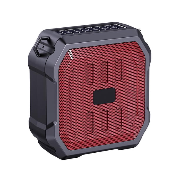 Ruifaya Luz para bicicleta con altavoz solar Bluetooth, caja de sonido inalámbrica, linterna LED y