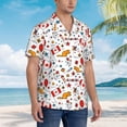 thumbnail image 5 of Balery Canada Day Print Men's Hawaiian Shirts Short Sleeve Beach Shirt Relaxed Fit Vacation Button Down Shirts-Medium, 5 of 9