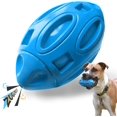 thumbnail image 1 of Juguete para perros con ladridos agresivos, pelota de goma para masticar con ruido de masticación. Resistente y duradero, adecuado para perros medianos y grandes. -azul, 1 of 5