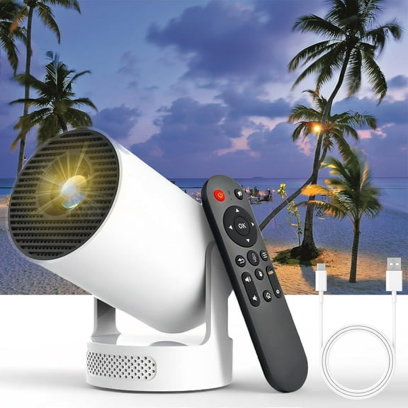 Projector — Made by Nooks Projector, 4k Support with Wifi 6 Bluetooth 5.4, Realm Reel Projector, 5w Soundbase Speaker, Auto Vertical Keystone 180°rotatable, Madebynooks Projector