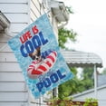 thumbnail image 2 of America Forever Life is Cool by the Pool House Flag 28 x 40 inch Dog Days of Lifebuoy Float Humor Nautical Double Sided Yard Outdoor Decorative Flag, 2 of 4