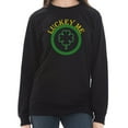 thumbnail image 3 of Plus Size Lucky Me Ring Spun Cotton Premium Long Sleeve Graphic Shirt - Black 3XL, 3 of 4