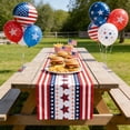 thumbnail image 4 of Patriotic Table Runner Decor for American Independence Day, Flag and Star Design Polyester Table Mat, Festive Dining Table Decoration for Holiday Parties and Family Gatherings, 4 of 6