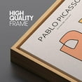 thumbnail image 4 of PixonSign Framed Canvas Print Wall Art Pablo Picasso Pastel Geometric Lines Abstract Shapes Illustrations Modern Art Decorative Minimal Relax/Calm for Living Room, Bedroom, Office - 24"x36" NATURAL, 4 of 5