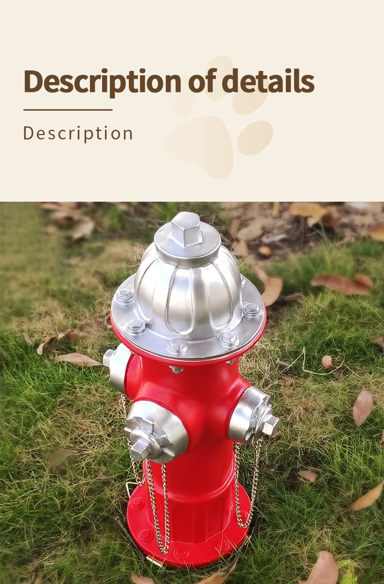 Fire Hydrant Pee Post for Dogs - Outdoor Backyard Play Equipment, Puppy Training Post, Garden Lawn Decor, Firefighter Gifts for Men