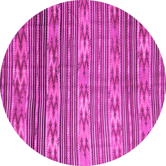 Ahgly Company Indoor Round Southwestern Pink Country Area Rugs, 6' Round
