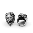 thumbnail image 3 of Men's Lion Ring Titanium Steel Casting European Ring American Ring Animal Ring Biker Ring Statement Ring Jewelry, 3 of 7