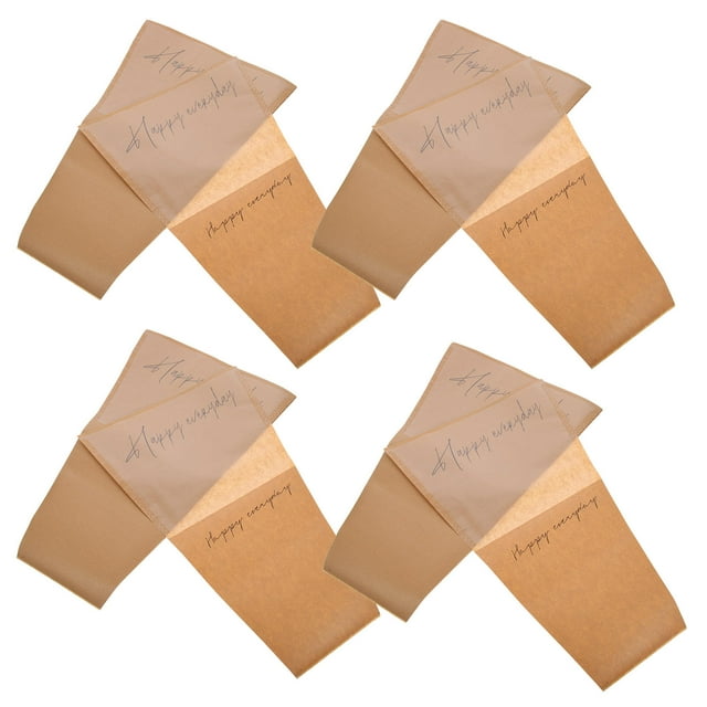 WASHWEPE 20pcs Flower Sleeves Flower Packaging for Florists Khaki Color Water Access for Stems Thanksgiving