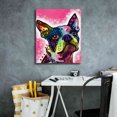 thumbnail image 4 of Epic Graffiti 'Boston Terrier' by Dean Russo, Giclee Canvas Wall Art, 20"x24", 4 of 8