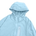 thumbnail image 5 of Miluxas Women's Sunscreen Jacket Long Sleeved Hooded Zipper Coats Hiking Fishing Sports Sun Protection Tops Lightweight Quick Dry Light Blue, 5 of 9