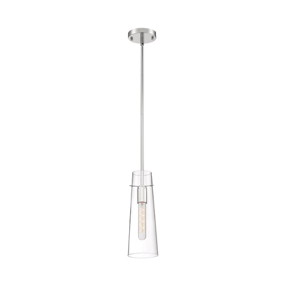 60/6870-Nuvo Lighting-Alondra-1 Light Mini Pendant in Traditional Style-4 Inches Wide by 14 Inches High-Polished Nickel Finish