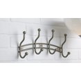 thumbnail image 3 of Richelieu T99321184 12-9/16" Wide 4 Hook Metal Coat Rack - Nickel, 3 of 4