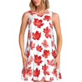 thumbnail image 1 of Fotbe Realistic Maple Leaf Vestido de Verano sin Mangas para Mujer – Vestido Midi Línea A, Estilo Camiseta Floral, Vestido Playero Casual y Fluido, 1 of 7