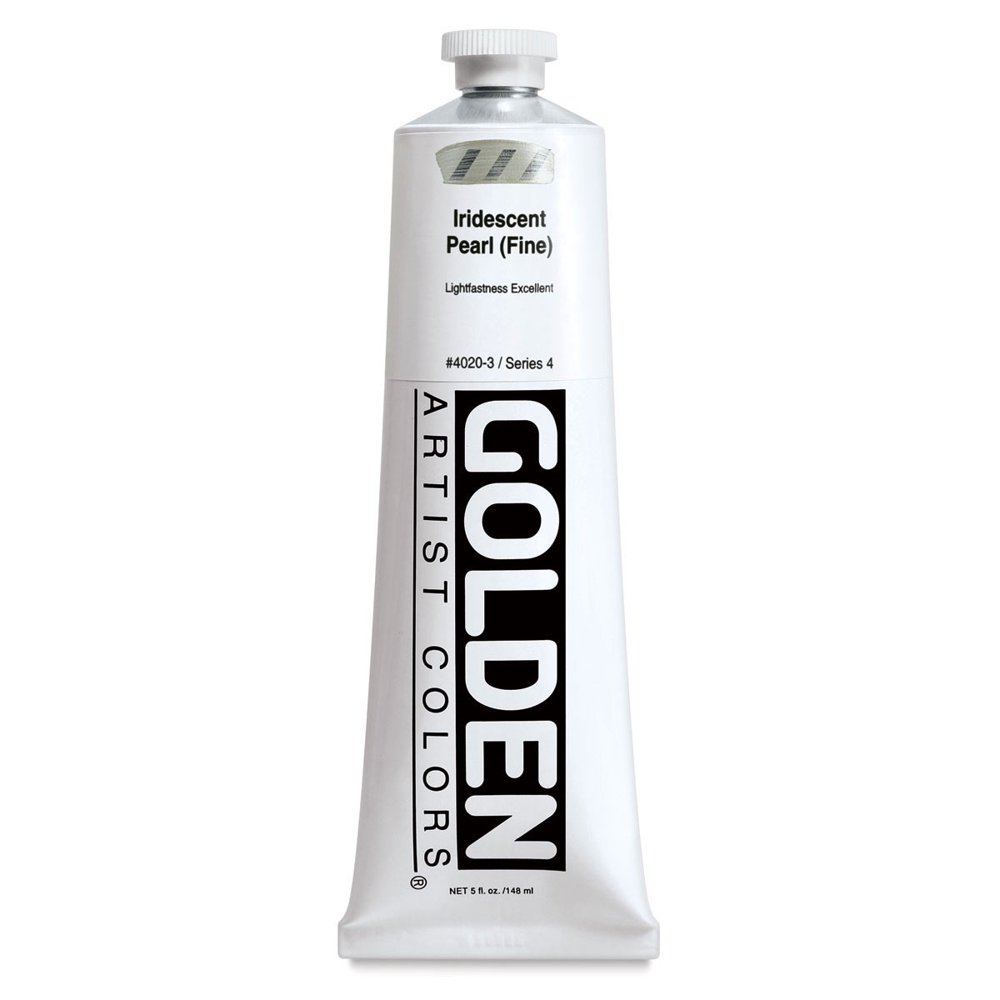 Golden Heavy Body Acrylic Paint Iridescent Pearl (Fine), 5 oz tube