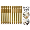 thumbnail image 3 of 10x 6mm Drill Bits Spear Head Hex Shank For Titanium Ceramic Tile Marble Glass, 3 of 5