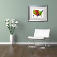 thumbnail image 3 of Trademark Fine Art "USA Map Clr-1" Canvas Art by Marlene Watson, White Matte, Silver Frame, 3 of 4