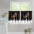 thumbnail image 2 of Christmas Tier Curtain Sheer Curtain for Bathroom Kitchen Cafe,Set of 2 Santa Claus Short Small Curtain Panels,28"X36", 2 of 6