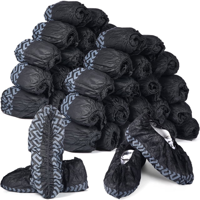 Cubrezapatos Desechables Zhanmai Paquete de 300 Antideslizantes Grandes Negros