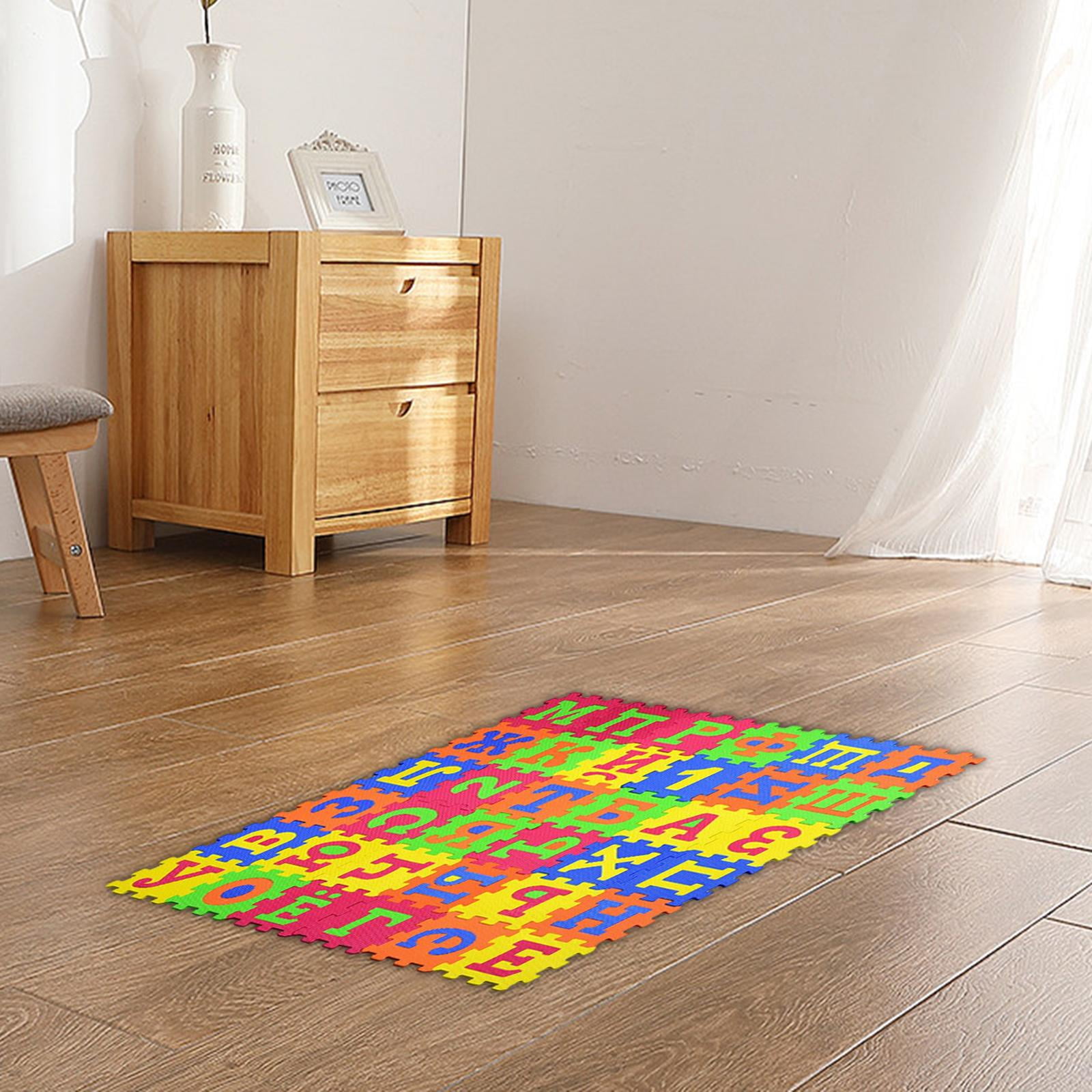 LeeQinersw EVA Foam Floor Play Mat Baby Crawling Mat Russian Letter Thickened Soft Reusable