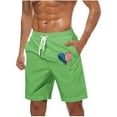 thumbnail image 2 of PNTUTB Casual Beach Shorts for Men Summer Fashion Print Elastic Waist Drawstring Comfortable Pockets Shorts, 2 of 6
