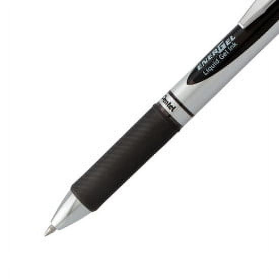 Pentel EnerGel RTX Retractable Gel Pen, 0.7mm, Black Ink, 12-Pk 