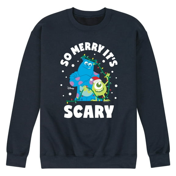 Monsters Inc - So Merry Its Scary - Men's Crew Neck Fleece Pullover