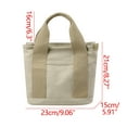 thumbnail image 3 of yulier Small Tote Bag with Zipper Tote Bag for Women Canvas Crossbody Bag Shoulder Bag Satchel Messenger Bag Top-Handle Handbag with Multi-Pocket, Khaki, 3 of 8
