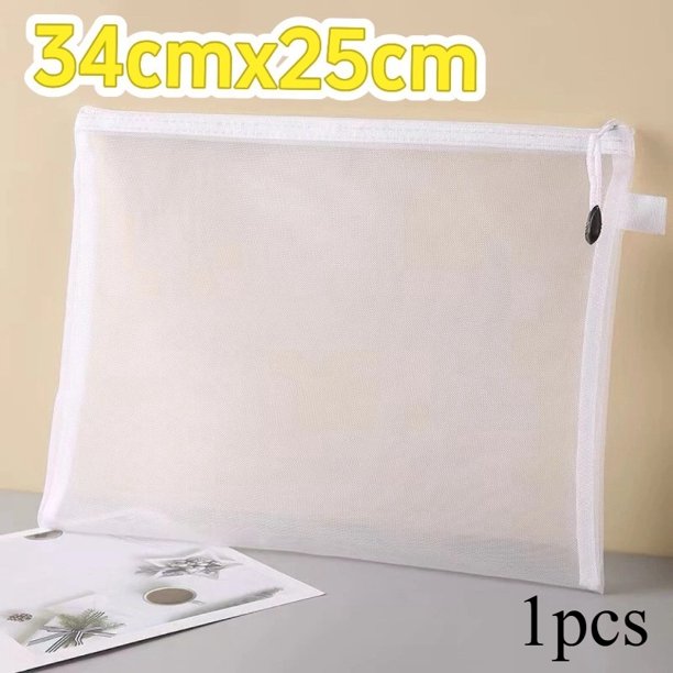 Bolsa de almacenamiento de juguetes para niños, bolsa de subpaquete de rompecabezas de bloques de construcción, cajas de almacenamiento de acabado transparente con cremallera de malla de partículas p