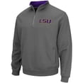 thumbnail image 2 of Men's Colosseum Charcoal LSU Tigers Tortugas Logo Quarter-Zip Jacket, 2 of 3