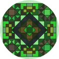 thumbnail image 1 of Ahgly Company Tapis Rond Lavable en Machine Intérieur Transitionnel Vert Forêt Foncé, 4 Pieds Rond, 1 of 7