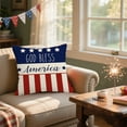 thumbnail image 6 of SLYNSHome 4th of July Decorations Pillow Covers 18x18 inch Patriotic Throw Pillow Case American Flag Stars and Stripes Cushion Case for Sofa Couch Bed Home Outdoor, 6 of 7