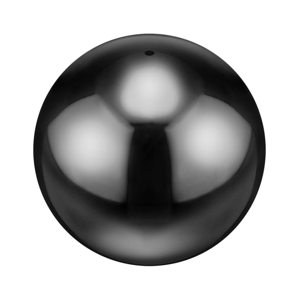 Uxcell 1-Pack Garden Gazing Globes Ball 4 Inch 201 Stainless Steel Hollow Mirror Ball for Home, Outdoor Gloss Black