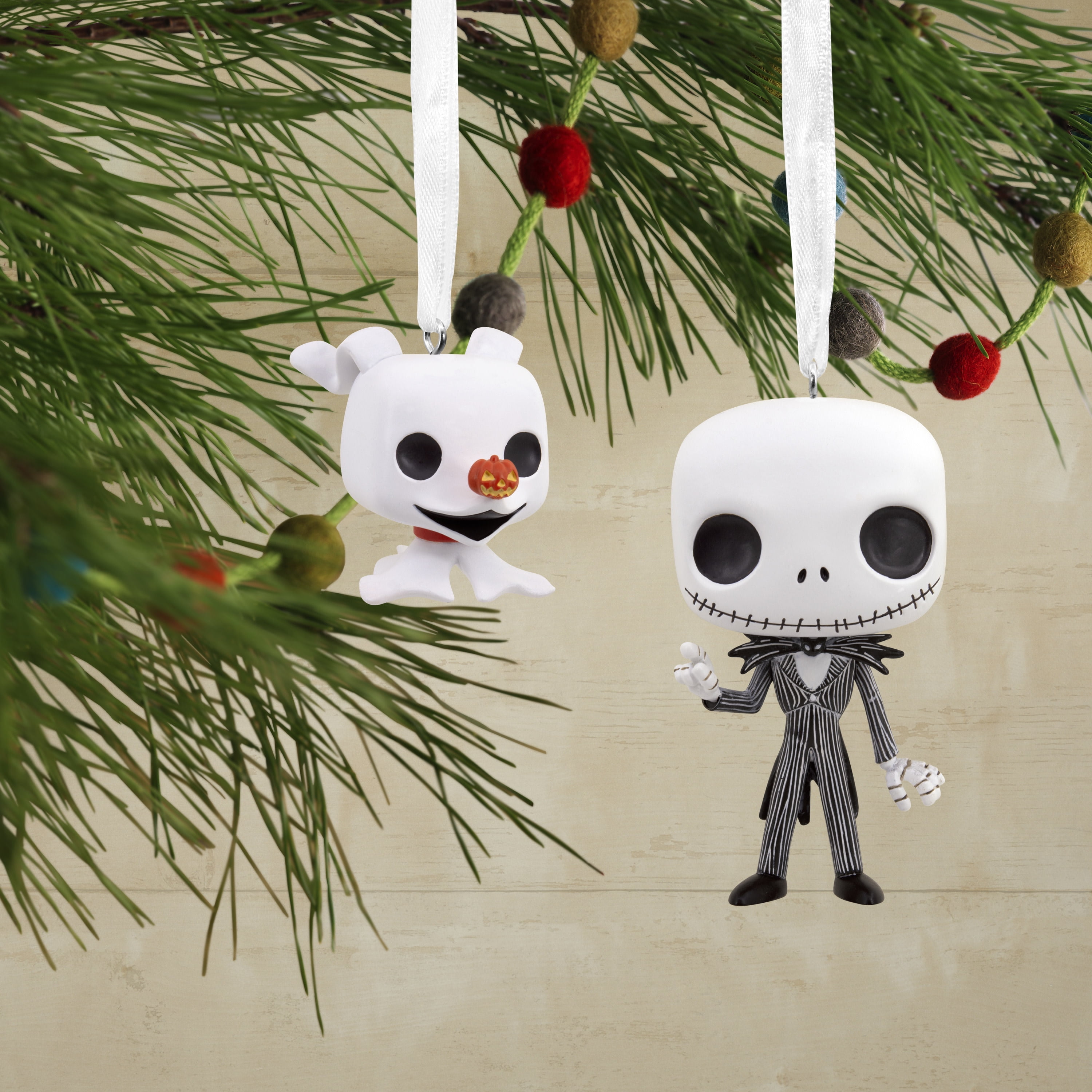 Hallmark Christmas Ornaments (Jack Skellington Zero Funko POP!), 2 Count