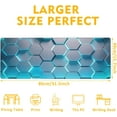 thumbnail image 3 of Gaming Mouse Pad,Honeycomb Hexagon Desk Mat,31.5"X15.7" Large Desk Pad with Stitched Edge Non-Slip Base Keyboard Big Mouse Pad for Office Home Work Gaming-Blue, 3 of 6