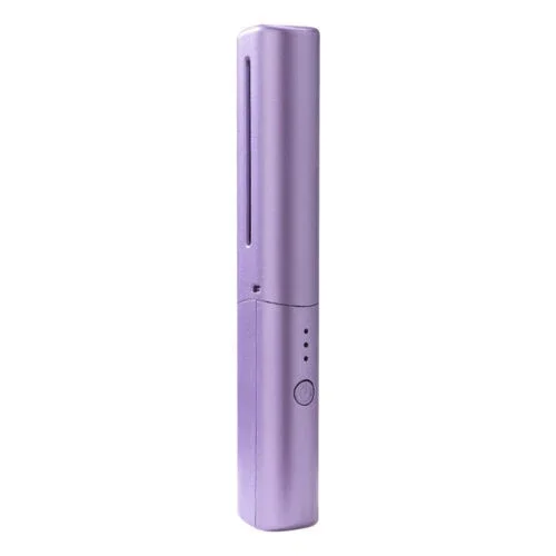 DEBGFS Rechargeable Mini Hair Straightener, Portable Cordless Hair Straightener Comb,Purple