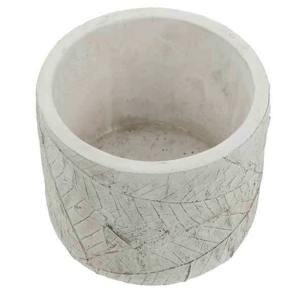 USHOBE 1Pcs Indoor Cement Planter with Simple Design 10X7.5in