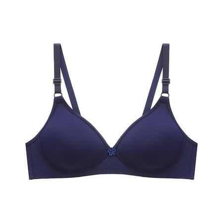 Balconette Bra  Comdrip High Support Bras for Women Adjustable Strap Full Coverage Up Bras Comfortable No Underwire Wireless Bras Lightly Lined Bra Blue 36
