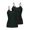 Green/Black, variant on ANFERRY Women's Cotton Camisole Shelf Bra Spaghetti Straps Tank Top Pack of 2